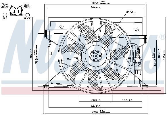 NISSENS 85077 Fan, engine cooling