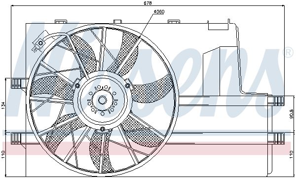 NISSENS 85078 Fan, engine cooling