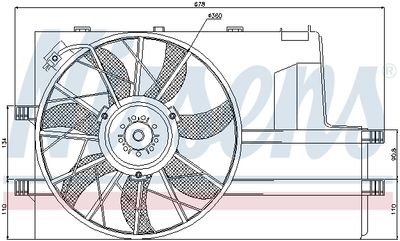 Fan, engine cooling NISSENS 85078