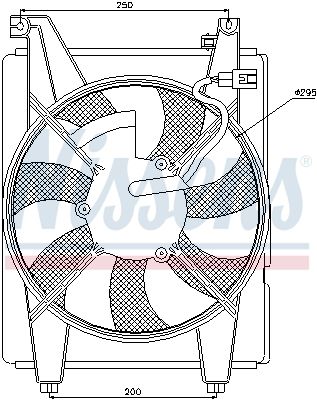 Fan, engine cooling NISSENS 85088