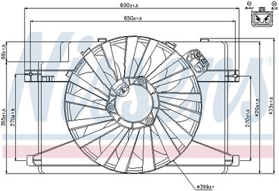 Fan, engine cooling NISSENS 85106