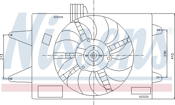 NISSENS 85129 Fan, engine cooling