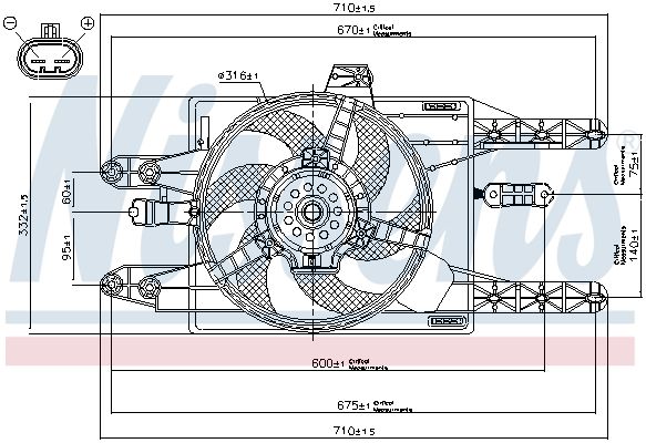 NISSENS 85142 Fan, engine cooling