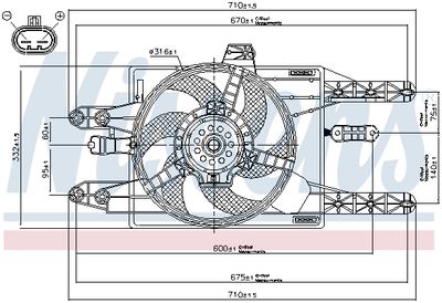 Fan, engine cooling NISSENS 85142