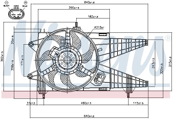 NISSENS 85160 Fan, engine cooling