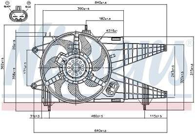 Fan, engine cooling NISSENS 85160