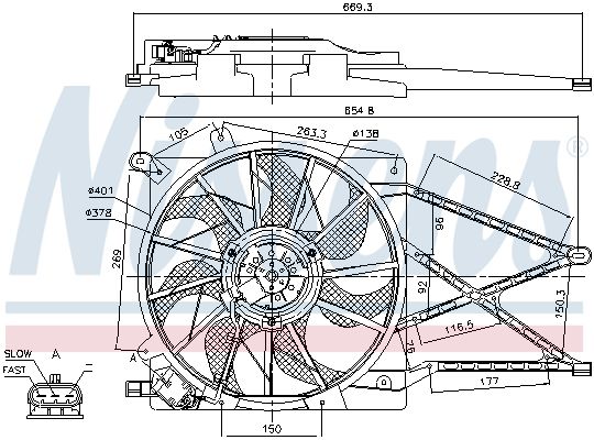 NISSENS 85175 Fan, engine cooling