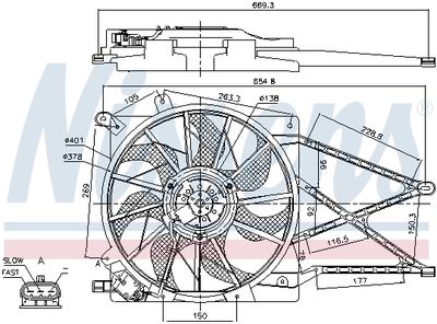 Fan, engine cooling NISSENS 85175