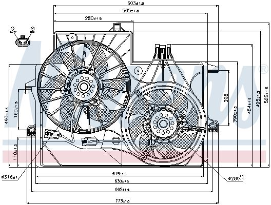 NISSENS 85200 Fan, engine cooling