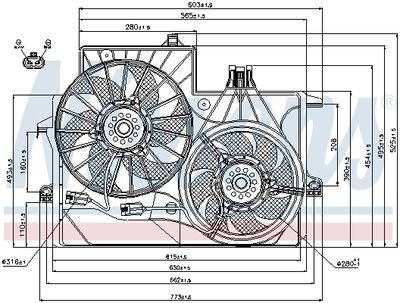 Fan, engine cooling NISSENS 85200