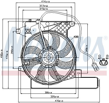 NISSENS 85203 Fan, engine cooling