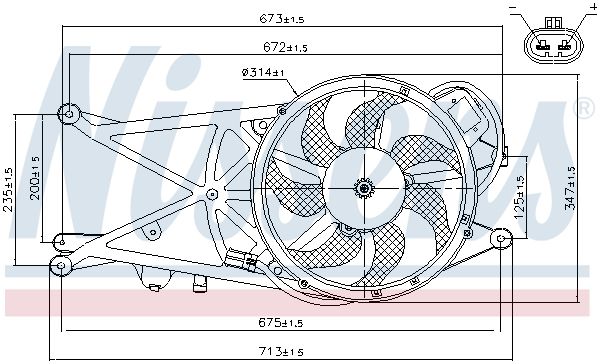 NISSENS 85205 Fan, engine cooling