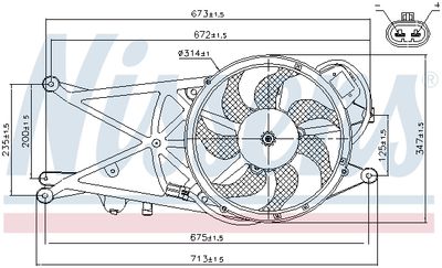 Fan, engine cooling NISSENS 85205