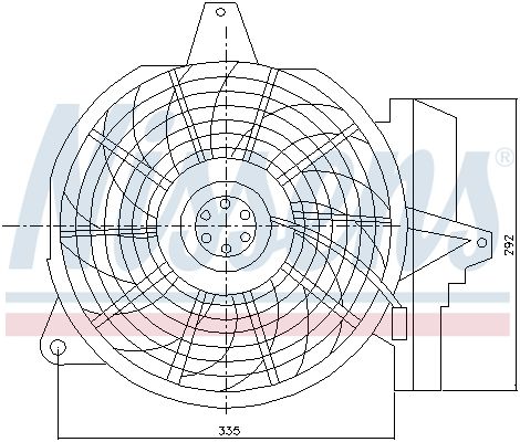 NISSENS 85266 Fan, engine cooling