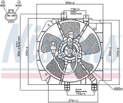 Fan, engine cooling NISSENS 85274
