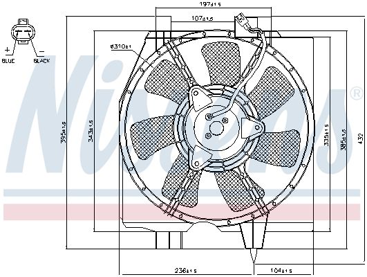 NISSENS 85275 Fan, engine cooling