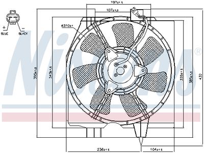 Fan, engine cooling NISSENS 85275
