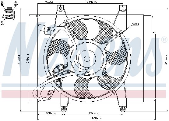 NISSENS 85344 Fan, engine cooling