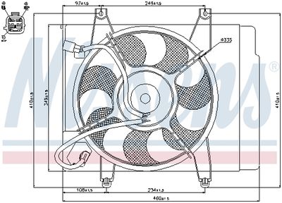 Fan, engine cooling NISSENS 85344