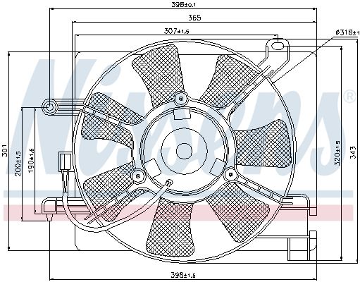 NISSENS 85347 Fan, engine cooling