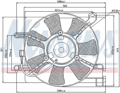 Fan, engine cooling NISSENS 85347
