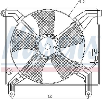 Fan, engine cooling NISSENS 85358