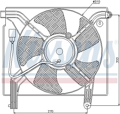 NISSENS 85361 Fan, engine cooling