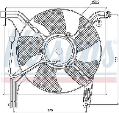 Fan, engine cooling NISSENS 85361