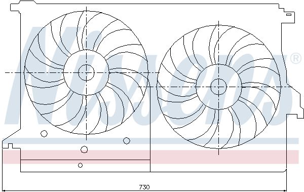 NISSENS 85404 Fan, engine cooling