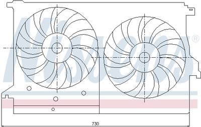 Fan, engine cooling NISSENS 85404