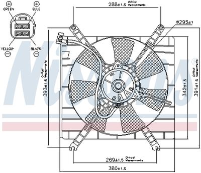 Fan, engine cooling NISSENS 85414