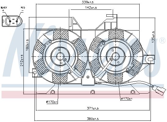 NISSENS 85425 Fan, engine cooling
