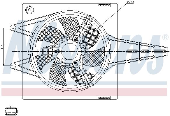 NISSENS 85427 Fan, engine cooling