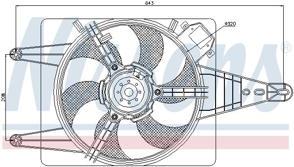 NISSENS 85509 Fan, engine cooling