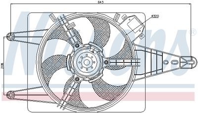 Fan, engine cooling NISSENS 85509