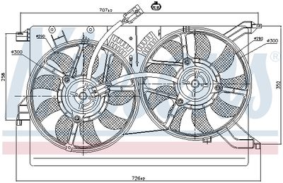 Fan, engine cooling NISSENS 85523