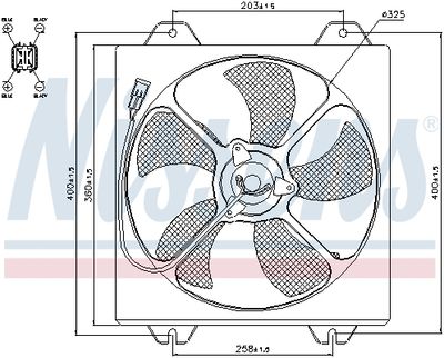 Fan, engine cooling NISSENS 85530