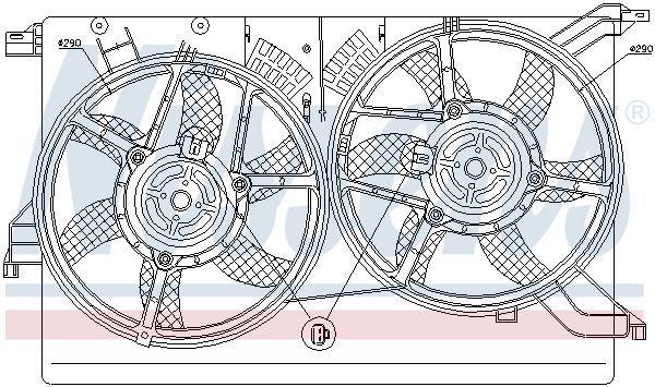 NISSENS 85578 Fan, engine cooling