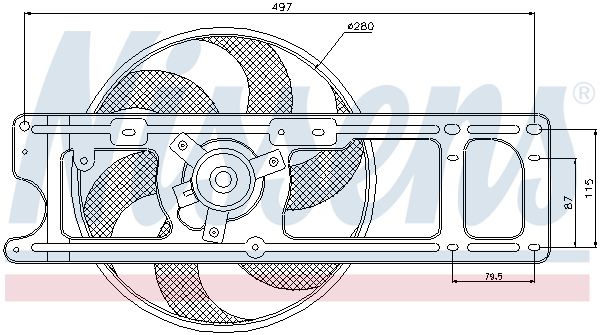 NISSENS 85597 Fan, engine cooling
