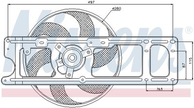 Fan, engine cooling NISSENS 85597