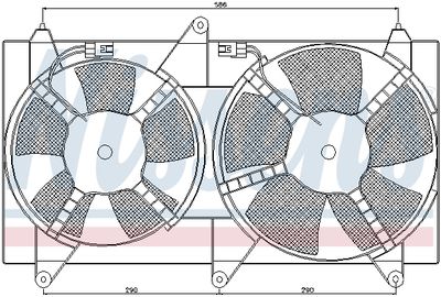 Fan, engine cooling NISSENS 85611