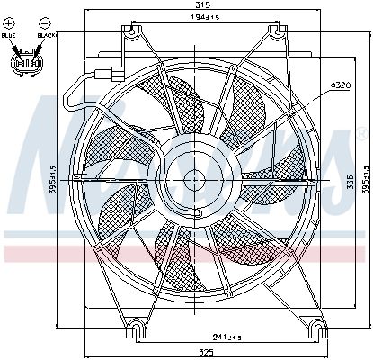 NISSENS 85620 Fan, engine cooling