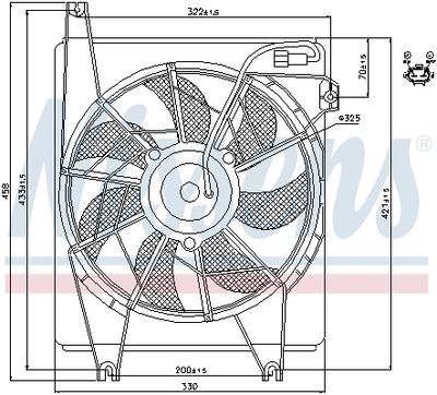 Fan, engine cooling NISSENS 85623