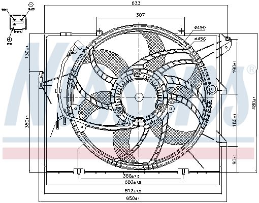 NISSENS 85634 Fan, engine cooling