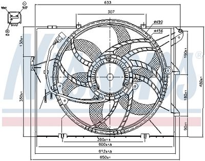Fan, engine cooling NISSENS 85634
