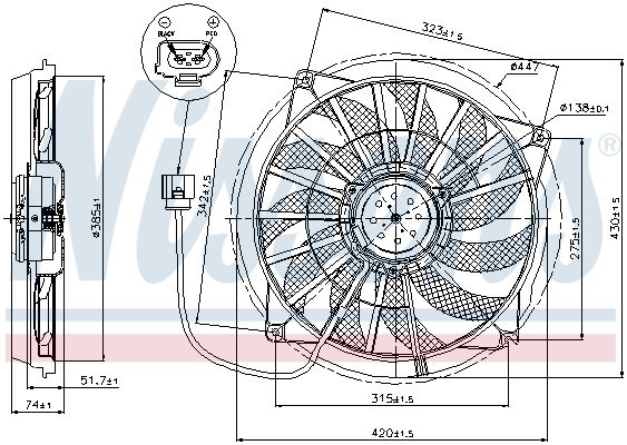 NISSENS 85637 Fan, engine cooling