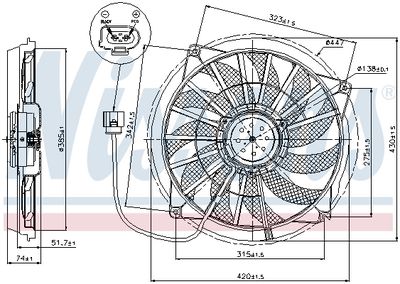 Fan, engine cooling NISSENS 85637