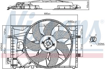 Fan, engine cooling NISSENS 85656