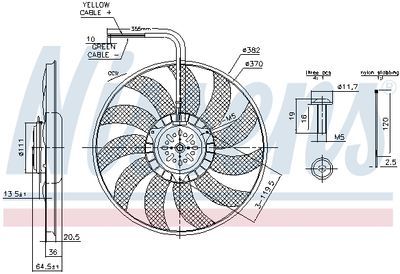 Fan, engine cooling NISSENS 85732