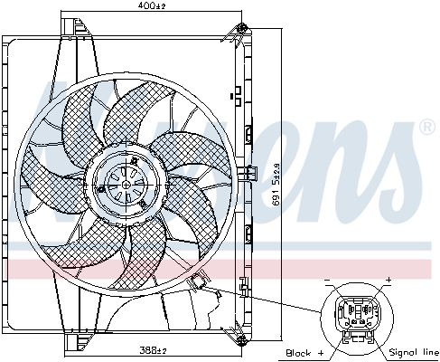 NISSENS 85739 Fan, engine cooling